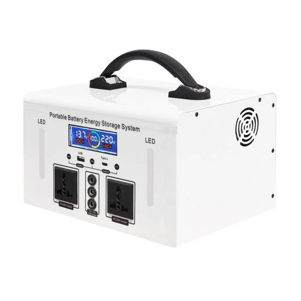 300W Portable Power Station – LiFePO4 Battery, AC/DC/USB Outputs, LED Light, LCD Display, Metal Shell - Image 2