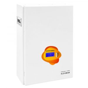 51.2V 200Ah Wall-Mounted LiFePO4 Battery | 10kWh Smart Energy Storage with BMS, RS485/CAN & LCD Display