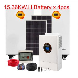 59.52kW Off-Grid Solar Energy System | 6×11kW Hybrid Inverters + 4×15.36kWh LiFePO4 Batteries + 96×620W Mono PERC Panels